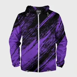 Мужская ветровка 3D The color is purple and black 