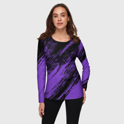 Женский лонгслив 3D The color is purple and black - фото 2