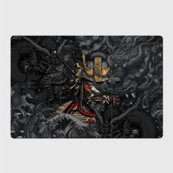 Магнитный плакат 3Х2 Самурай и драконы в стиле ирезуми