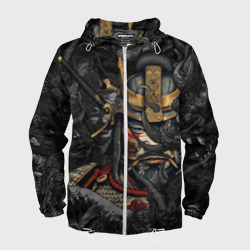 Мужская ветровка 3D Самурай и драконы в стиле ирезуми