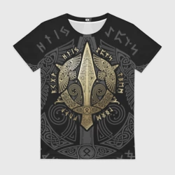 Женская футболка 3D Гунгнир - копьё Одина