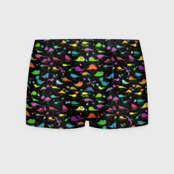 Мужские трусы 3D Неоновые кислотные динозаврики