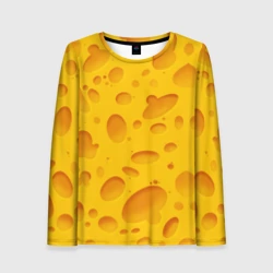 Женский лонгслив 3D Сыр