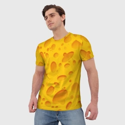 Мужская футболка 3D Сыр - фото 2