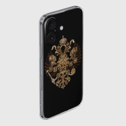 Чехол для iPhone 16 силиконовый с защитой камеры Государственный герб Российской империи - фото 2