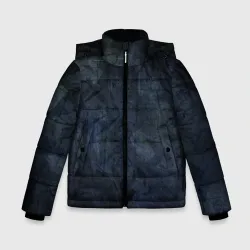 Зимняя куртка для мальчиков 3D Абстракция - black marble