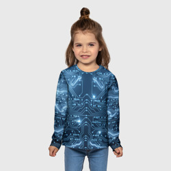 Детский лонгслив 3D Системная плата - фото 2