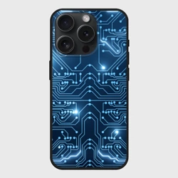 Чехол силиконовый для Apple iPhone 15 Pro матовый Системная плата