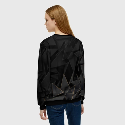Женский свитшот 3D Angels of Death golden poly - фото 4