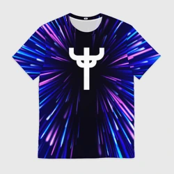 Мужская футболка 3D Judas Priest neon energy