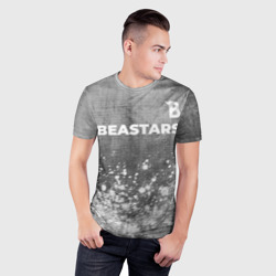 Мужская футболка 3D Slim Beastars - grey gradient посередине - фото 2