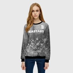 Женский свитшот 3D Beastars - grey gradient посередине - фото 2