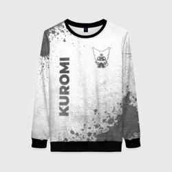 Женский свитшот 3D Kuromi - white gradient вертикально