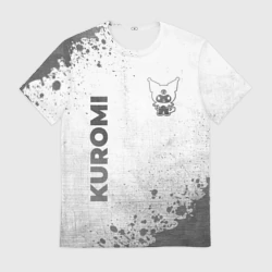 Мужская футболка 3D Kuromi - white gradient вертикально