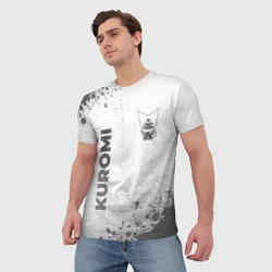 Мужская футболка 3D Kuromi - white gradient вертикально - фото 2