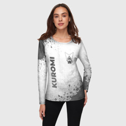 Женский лонгслив 3D Kuromi - white gradient вертикально - фото 2