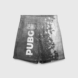 Детские спортивные шорты 3D PUBG - grey gradient по-вертикали