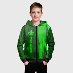 Детская толстовка 3D на молнии Saints Row - green gradient по-вертикали - фото 2