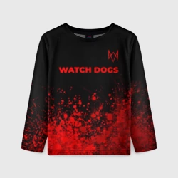 Детский лонгслив 3D Watch Dogs - red gradient посередине
