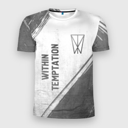 Мужская футболка 3D Slim Within Temptation - white gradient вертикально