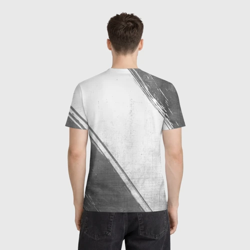 Мужская футболка 3D с принтом Within Temptation - white gradient вертикально, вид сзади #2
