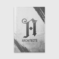 Обложка для паспорта матовая кожа Architects - white gradient