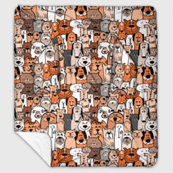 Плед с рукавами Собаки разных пород