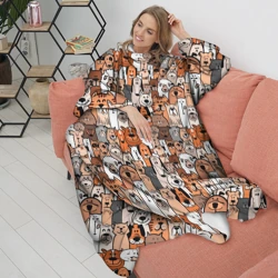 Плед с рукавами Собаки разных пород - фото 2