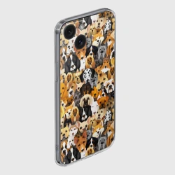 Чехол для iPhone 15 силиконовый с защитой камеры Собаки разных пород - фото 2
