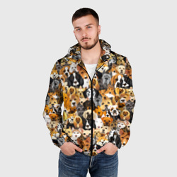 Мужская ветровка 3D Собаки разных пород - фото 2