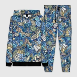 Женский костюм 3D Морской коллаж