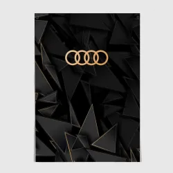 Постер Audi golden poly