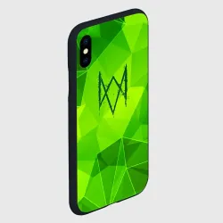 Чехол для iPhone XS Max матовый Watch Dogs green poly - фото 2