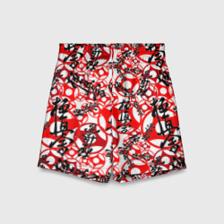 Детские спортивные шорты 3D Карате киокусинкай лого паттерн