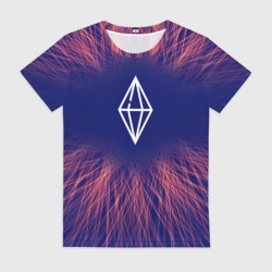 Женская футболка 3D The Sims red energy