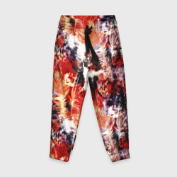 Детские брюки 3D Огненные перья