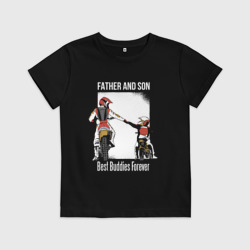 Детская футболка хлопок Папа и сын