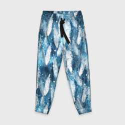 Детские брюки 3D Пёрышки белые пушистые 