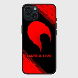 Чехол силиконовый для Apple iPhone 15 матовый Date A Live - red gradient