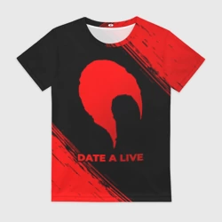 Женская футболка 3D Date A Live - red gradient