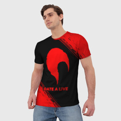 Мужская футболка 3D Date A Live - red gradient - фото 2
