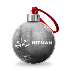 Ёлочный шар Hitman - grey gradient по-горизонтали