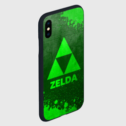 Чехол для iPhone XS Max матовый Zelda - green gradient - фото 2