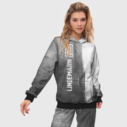 Женский костюм с толстовкой 3D Lindemann - grey gradient по-вертикали - фото 2