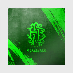 Магнит виниловый Квадрат Nickelback - green gradient