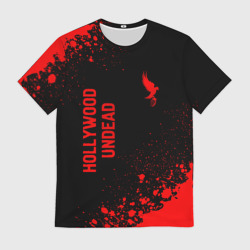 Мужская футболка 3D Hollywood Undead - red gradient вертикально