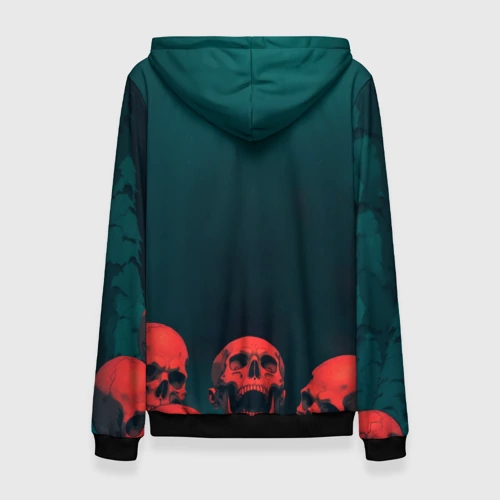 Женская толстовка 3D с принтом Седовласый некромант, вид сзади #1