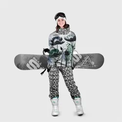 Накидка на куртку 3D Графичные цветы - фото 2