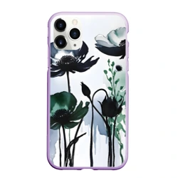 Чехол для iPhone 11 Pro Max матовый Графичные цветы