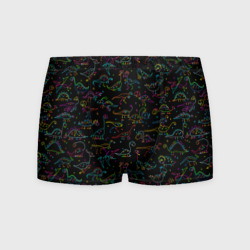Мужские трусы 3D Кислотные динозаврики